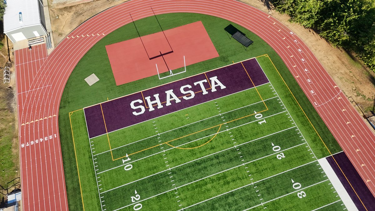 American Football Field Shasta High School Athletic