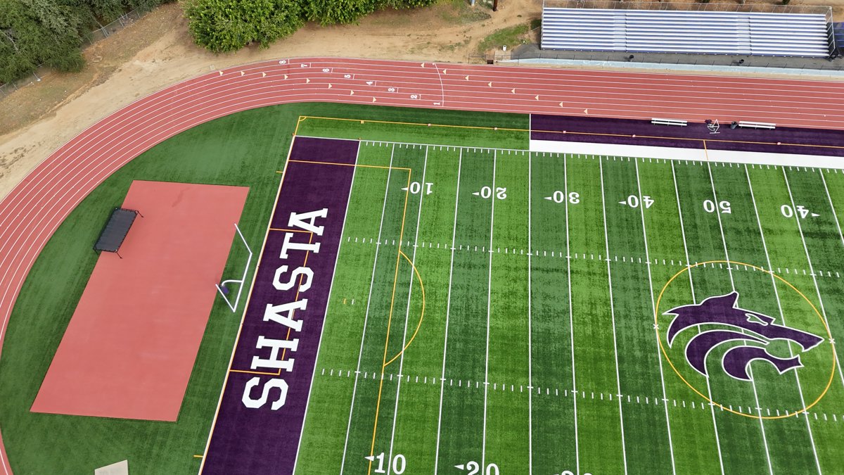 American Football Field Shasta High School Athletic