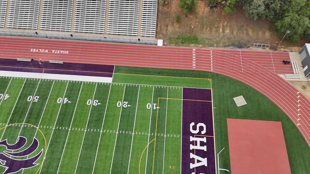 American Football Field Shasta High School Athletic